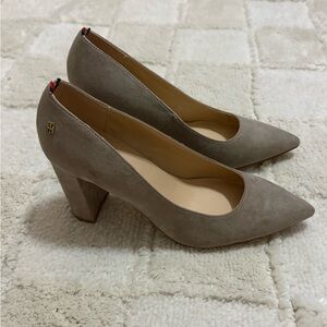 Tommy Hilfiger Women's Suede Taupe Heels